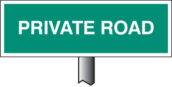 Picture of Verge sign - Private Road 450x150mm (post 800mm)