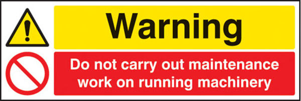 Picture of Warning do not carry out maintenance etc