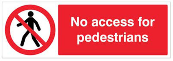 Picture of No access for pedestrians