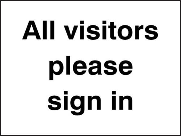 Picture of All visitors please sign in