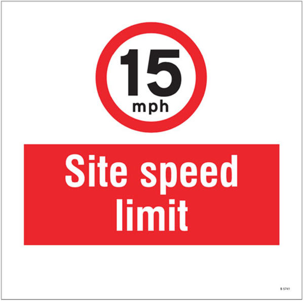 Picture of 15mph Site speed limit, site saver sign 400x400mm
