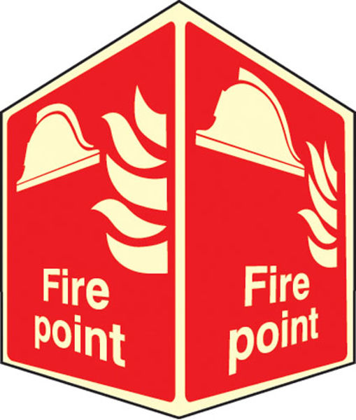 Picture of Fire point - projecting sign photoluminescent