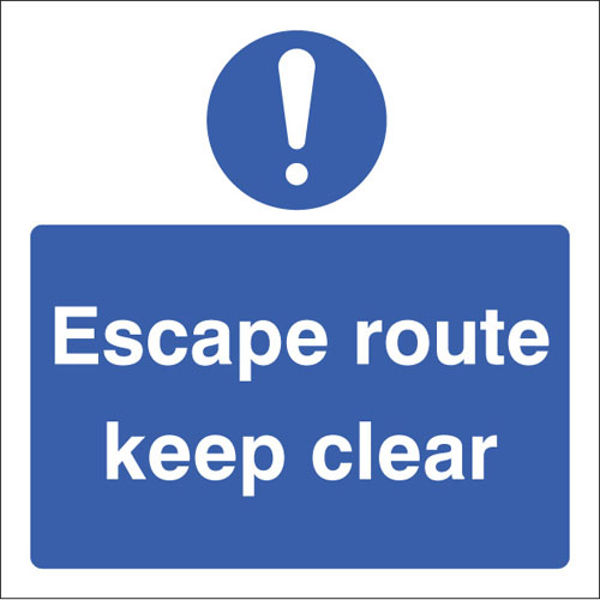 Picture of Escape route keep clear !