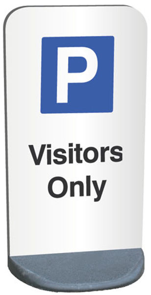 Picture of Parking Visitors only - Temporary sign 460 × 850mm panel (1.2mm aluminium) 