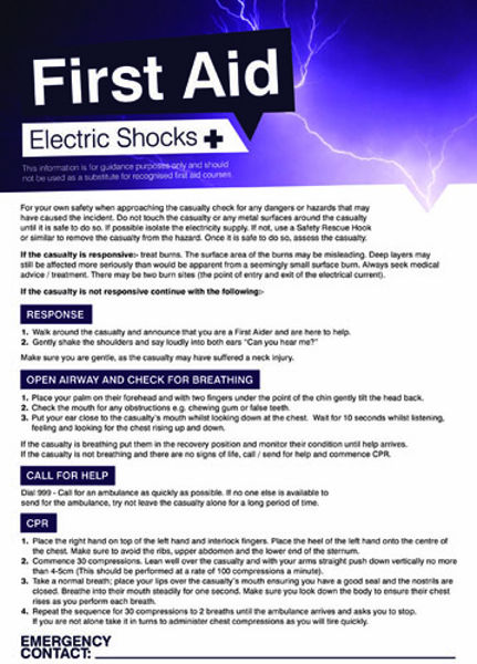 Picture of First aid shocks 420x594mm poster