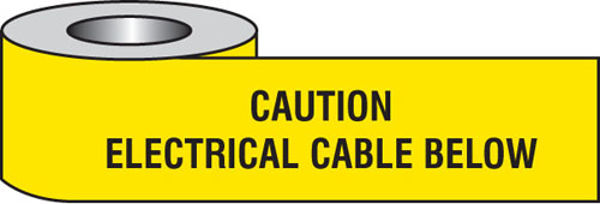 Picture of Caution electrical cable below underground tape