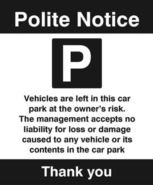 Picture of Car park Vehicles are left in the car park at the owner's risk …