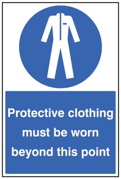 Picture of Protective clothing must be worn floor graphic 400x600mm