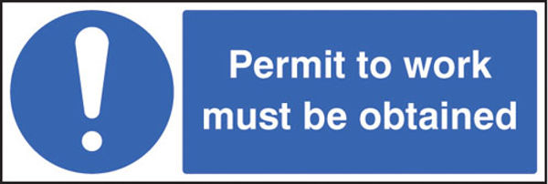Picture of Permit to work must be obtained