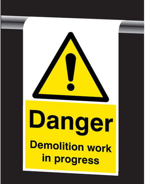 Picture of Roll top - Danger demolition work in progress