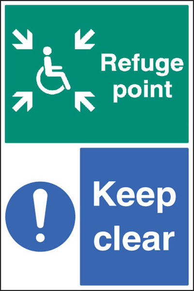 Picture of Refuge point keep clear floor graphic 400x600mm