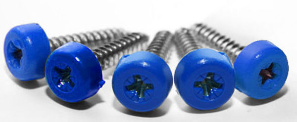 Picture of Poly top screws blue (pack 12)