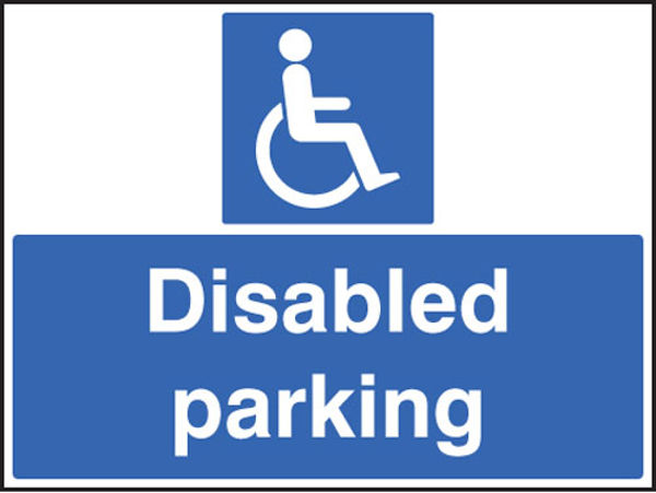 Picture of Disabled parking only c-w frame 600x450mm