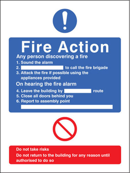 Picture of General fire action adapt-a-sign 215x310mm