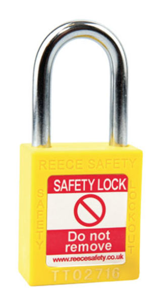 Picture of Safety Lockout Padlock, Keyed Different, Yellow