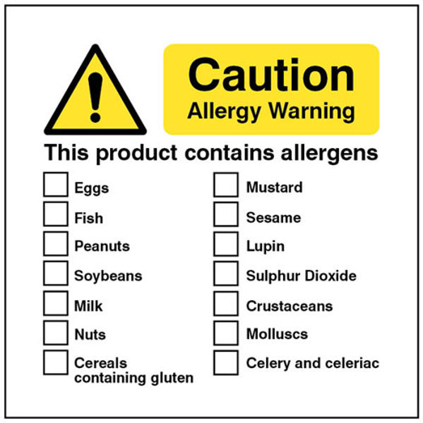 Picture of Caution Allergy warning This product conatins allergens