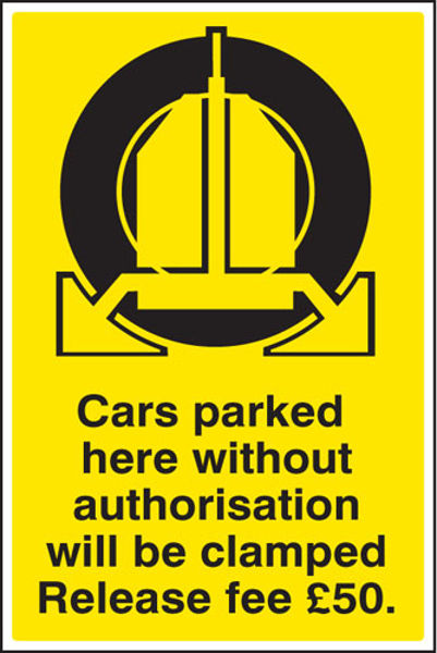 Picture of Cars parked clamped - release fee £50