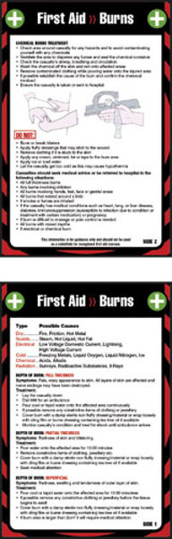 Picture of First aid burns 80x120mm pocket guide
