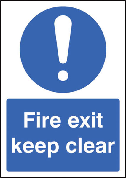 Picture of Fire exit keep clear - A4 rp