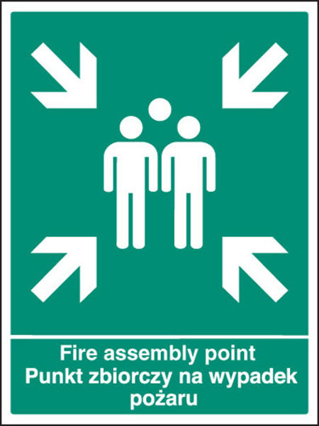 Picture of Fire assembly point (English-polish)