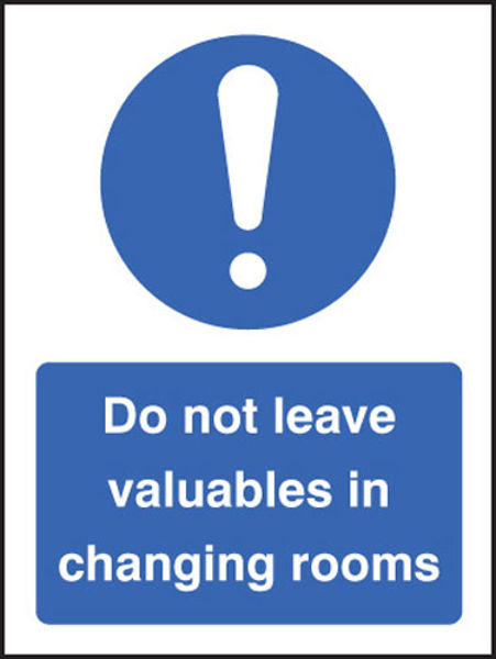 Picture of Do not leave valuables in changing rooms