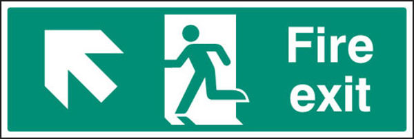 Picture of Fire exit arrow up left