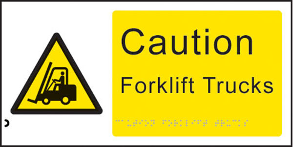 Picture of Braille - Caution forklift trucks