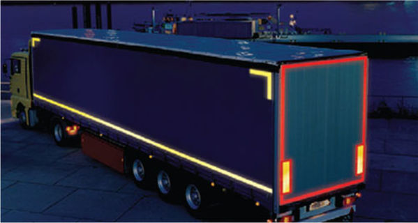 Picture of Red lorry marking contour tape 51mmx50m (curtain vehicle)