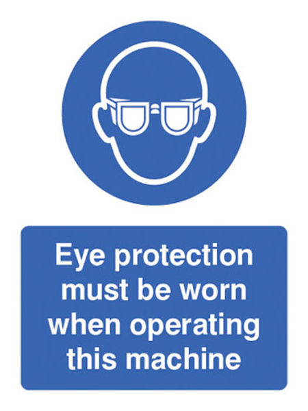 Picture of Eye protection must be worn when operating machine