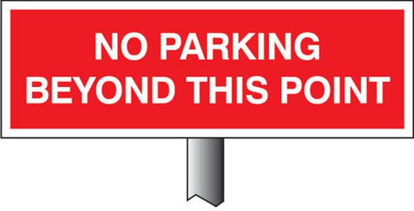 Picture of Verge sign - No parking beyond this point 450x150mm (post 800mm)