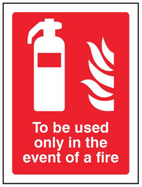 Picture of To be used only in the event of a fire
