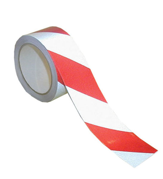 Picture of Reflective safety tape red-white 50mm x 25m