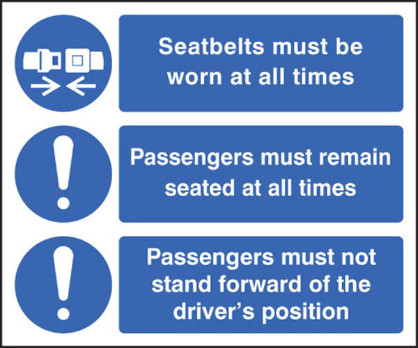 Picture of Wearing of seatbelts c-w symbols