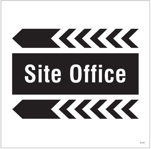 Picture of Site office, arrow left site saver sign 400x400mm