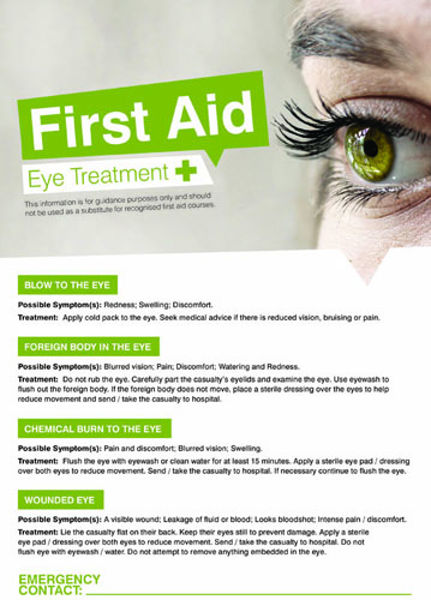 Picture of First aid eyes 420x594mm poster