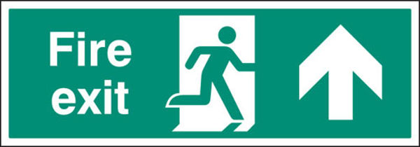 Picture of Fire exit up single sided 1200x400mm 5mm rigid