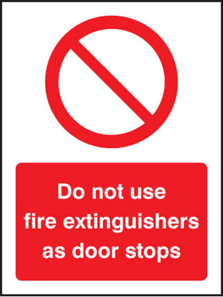 Picture of Do not use fire extinguishers as door stops
