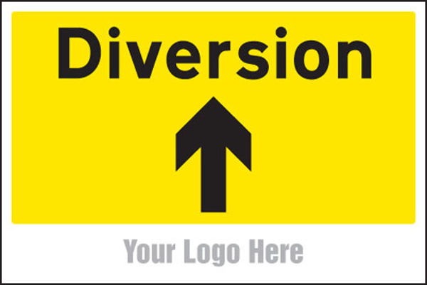 Picture of Diversion, arrow up, site saver sign 600x400mm