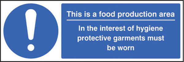 Picture of Food production area PPE garments must be worn