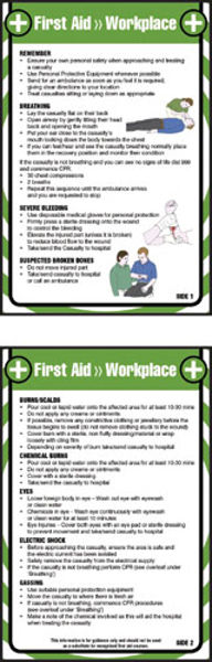 Picture of First aid workplace 80x120mm pocket guide