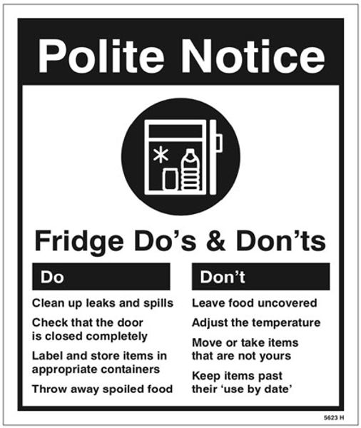 Picture of Refrigerator - Do's & Dont's
