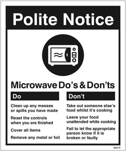 Picture of Microwave - Do's & Dont's
