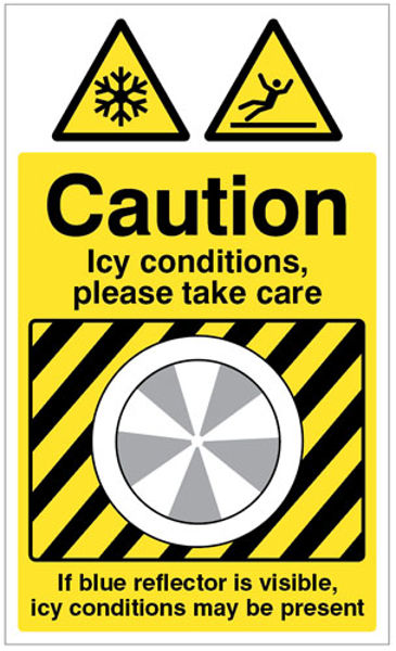 Picture of Ice Detector Sign 300x500mm (3mm aluminium composite c-w channelling) - Icy