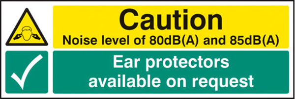 Picture of Noise level 80dB(A) & 85DB(A) ear protectors available on request