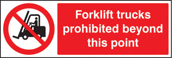 Picture of Forklift trucks prohibited beyond this point