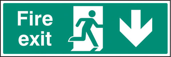 Picture of Fire exit arrow down