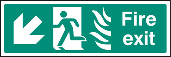 Picture of Fire exit - arrow down left HTM