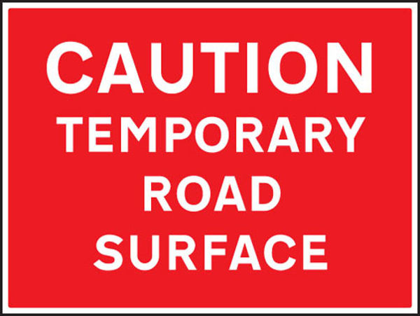 Picture of Caution temporary road surface