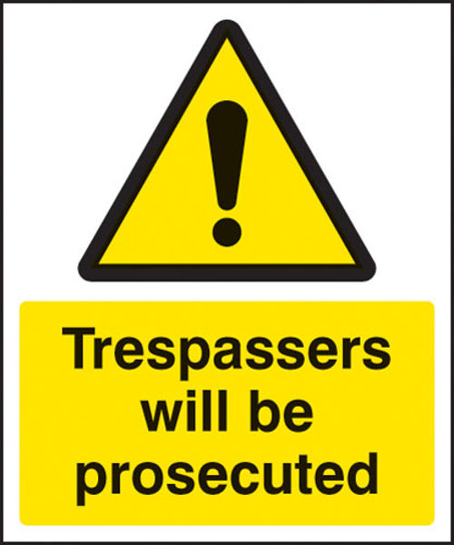 Picture of Trespassers will be prosecuted