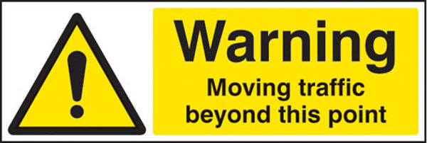 Picture of Warning moving traffic beyond this point